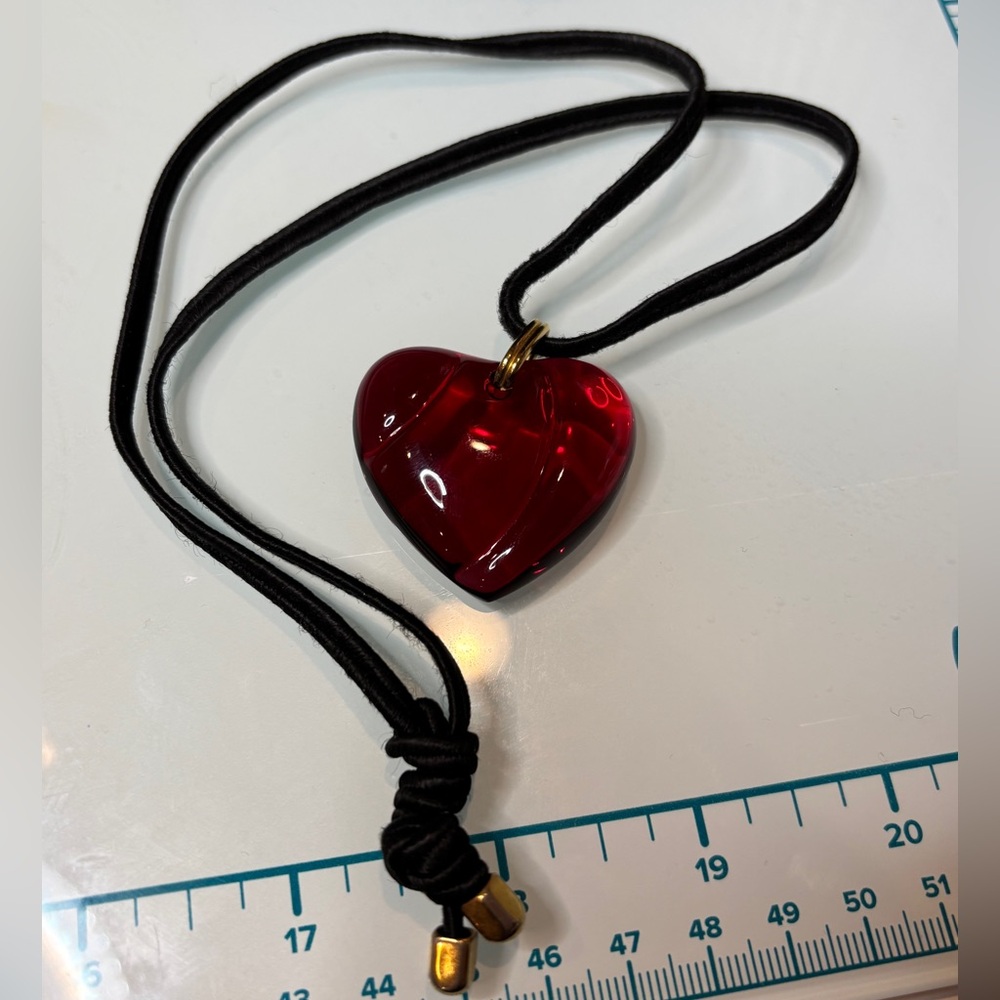 Baccarat Red Heart Necklace